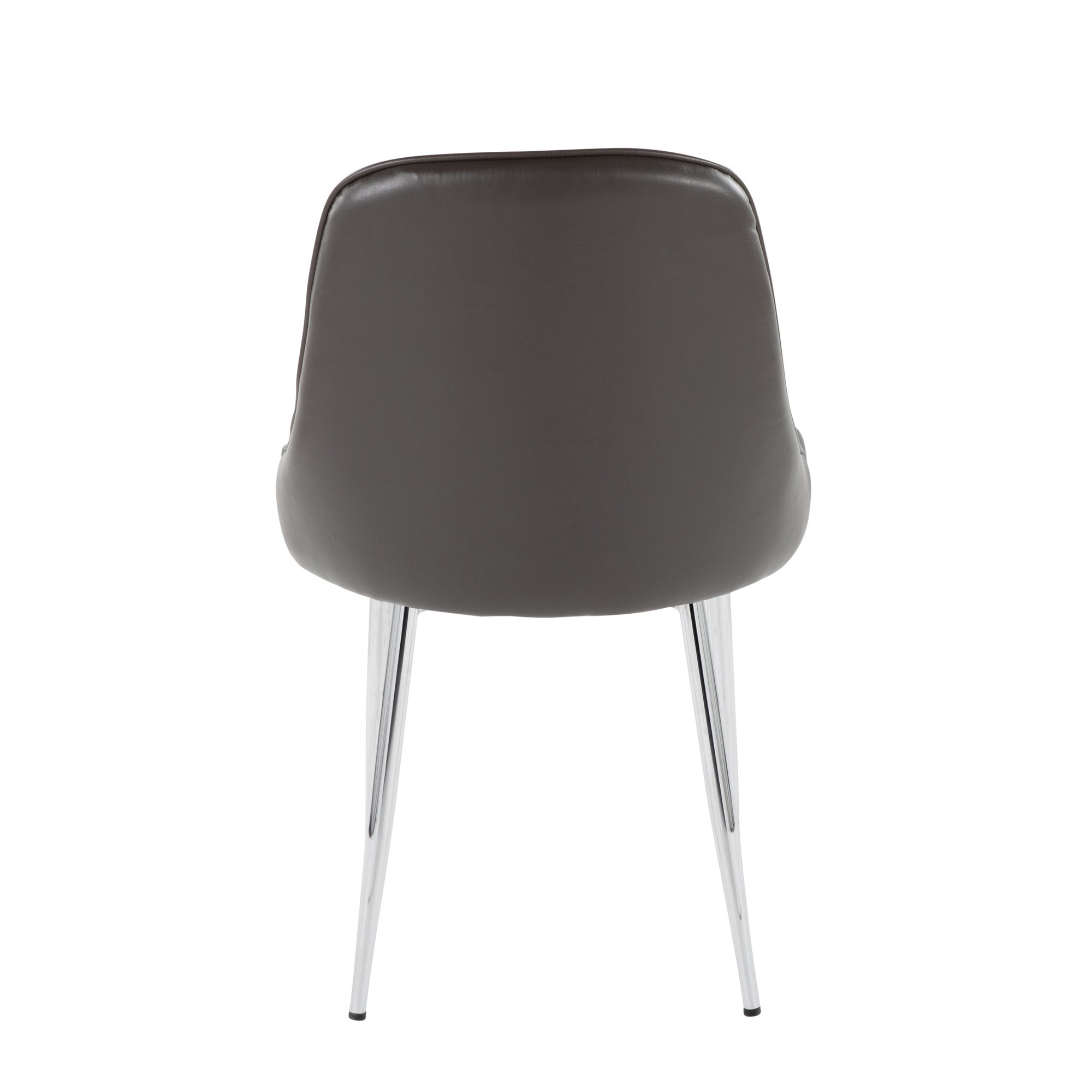 Marcel Grey Faux Leather Contemporary Dining Chairs (Set of 2) 7 Marcel Grey Faux Leather Contemporary Dining Chairs (Set of 2) - Image 7