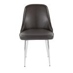 Marcel Grey Faux Leather Contemporary Dining Chairs (Set of 2) 18 Marcel Grey Faux Leather Contemporary Dining Chairs (Set of 2)