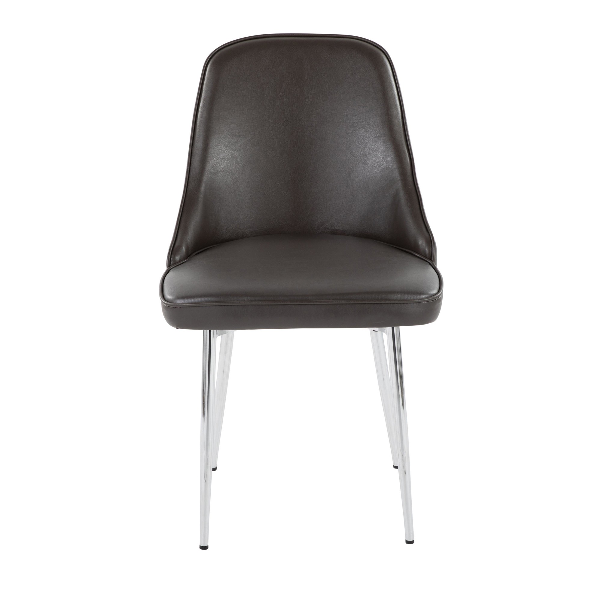 Marcel Grey Faux Leather Contemporary Dining Chairs (Set of 2) 8 Marcel Grey Faux Leather Contemporary Dining Chairs (Set of 2) - Image 8