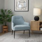 Marcel Light Blue Fabric Contemporary Accent Chair 12 Marcel Light Blue Fabric Contemporary Accent Chair