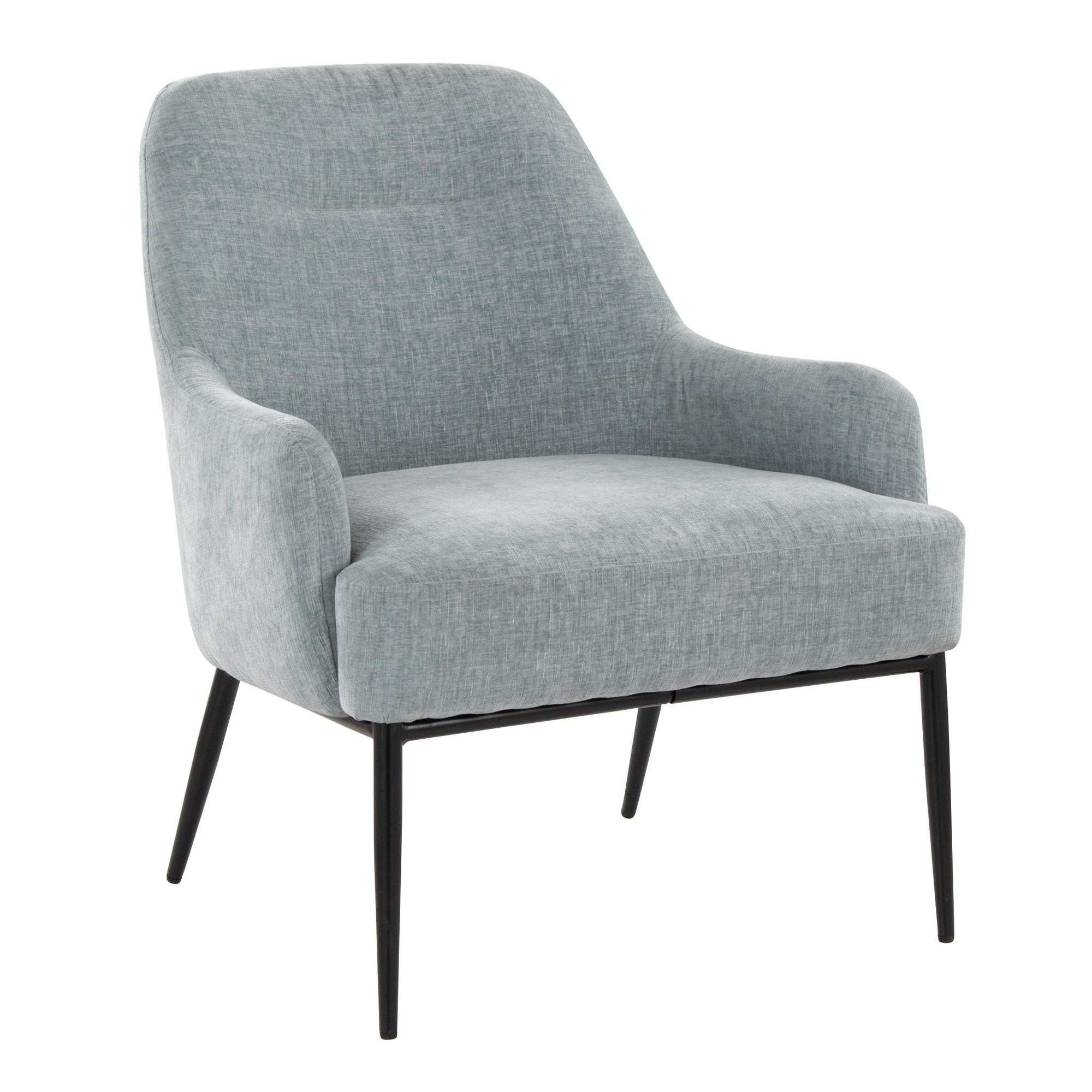 Marcel Light Blue Fabric Contemporary Accent Chair 4 Marcel Light Blue Fabric Contemporary Accent Chair - Image 4