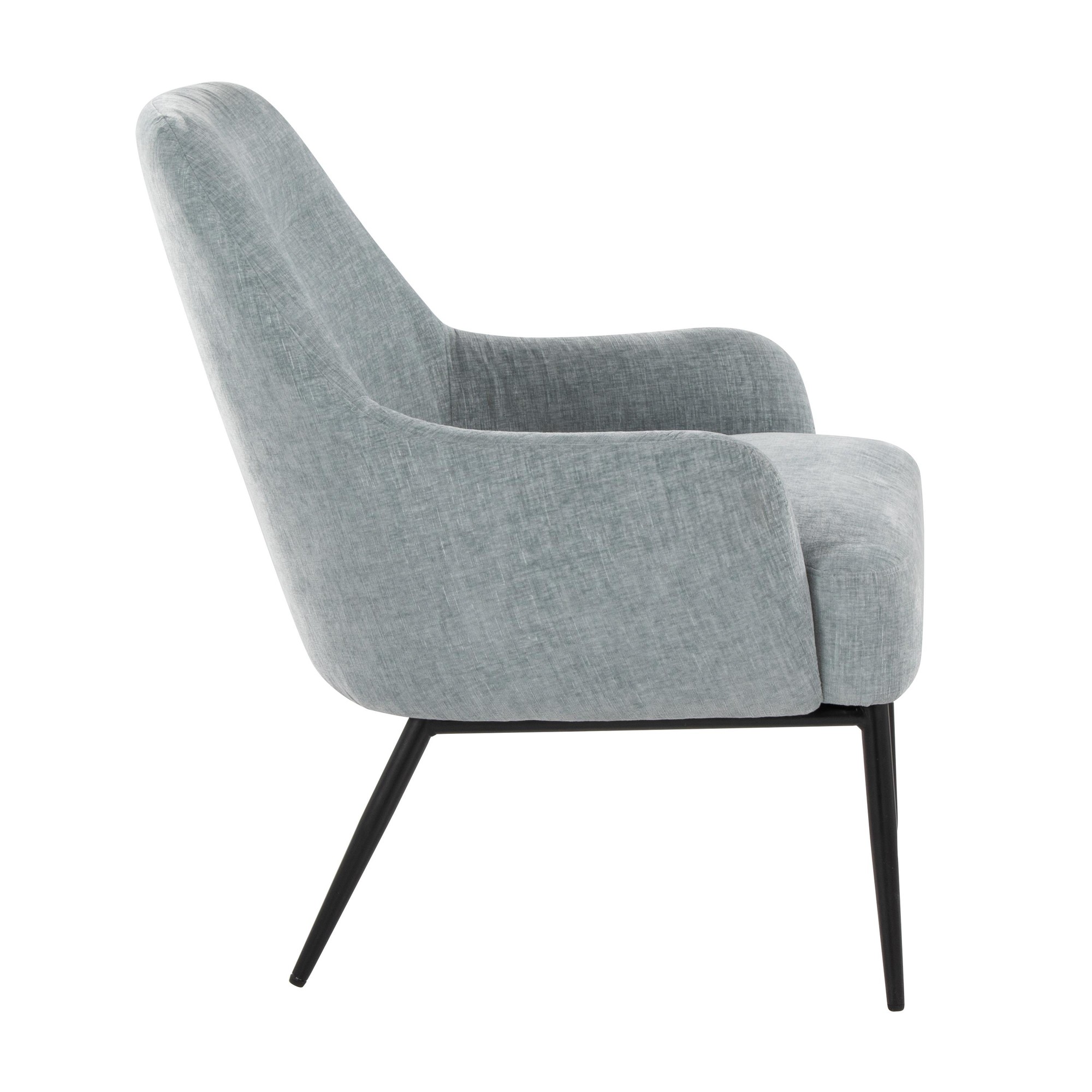 Marcel Light Blue Fabric Contemporary Accent Chair 5 Marcel Light Blue Fabric Contemporary Accent Chair - Image 5
