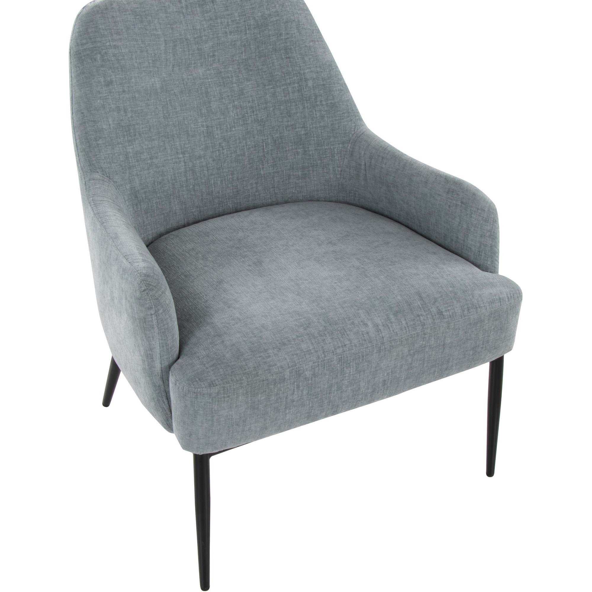 Marcel Light Blue Fabric Contemporary Accent Chair 9 Marcel Light Blue Fabric Contemporary Accent Chair - Image 9