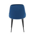 Marcel Navy Velvet Black Leg Contemporary Dining Chairs (Set of 2) 17 Marcel Navy Velvet Black Leg Contemporary Dining Chairs (Set of 2)
