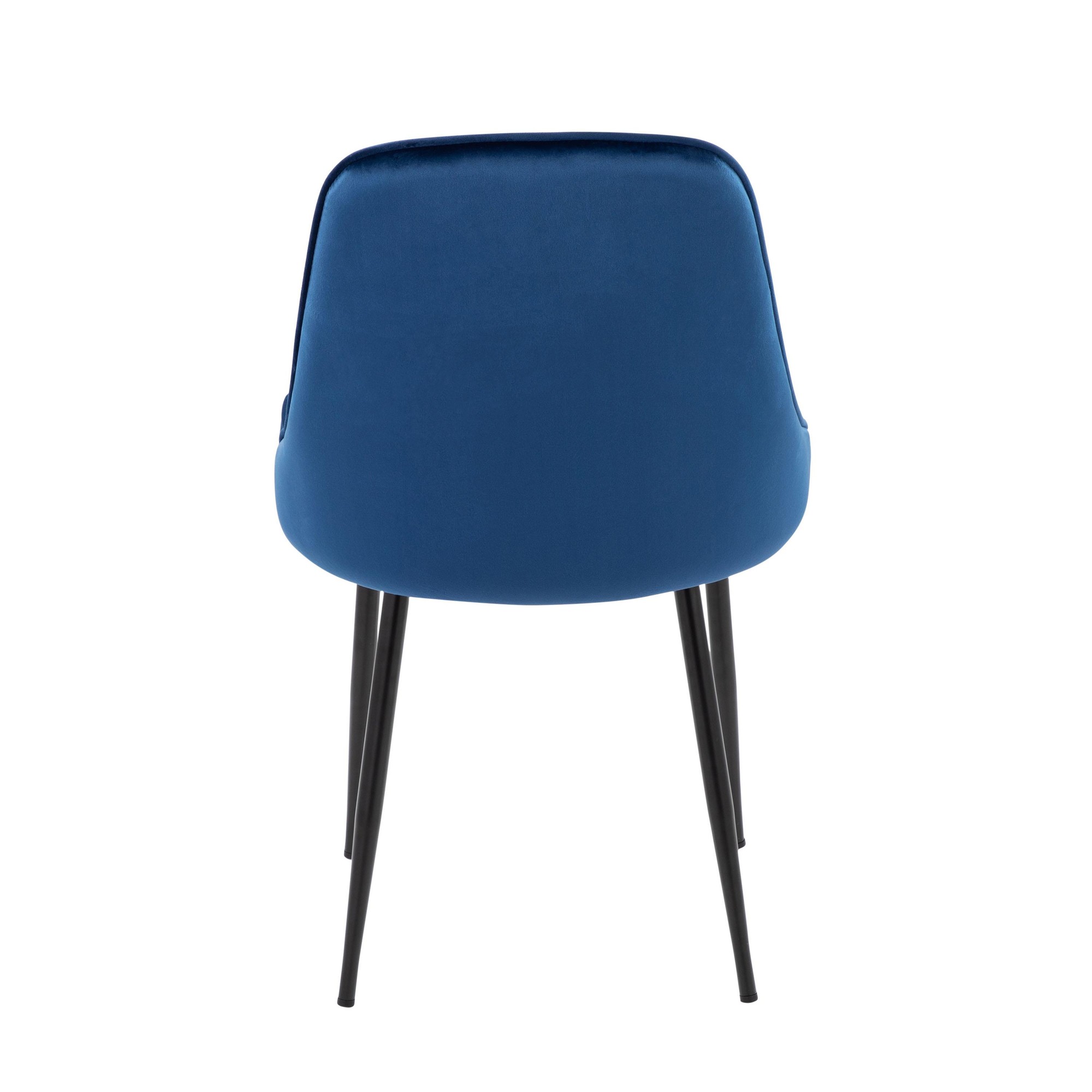 Marcel Navy Velvet Black Leg Contemporary Dining Chairs (Set of 2) 7 Marcel Navy Velvet Black Leg Contemporary Dining Chairs (Set of 2) - Image 7