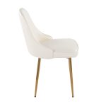 Marcel White Faux Leather Contemporary Dining Chairs Gold Frame (Set of 2) 15 Marcel White Faux Leather Contemporary Dining Chairs Gold Frame (Set of 2)