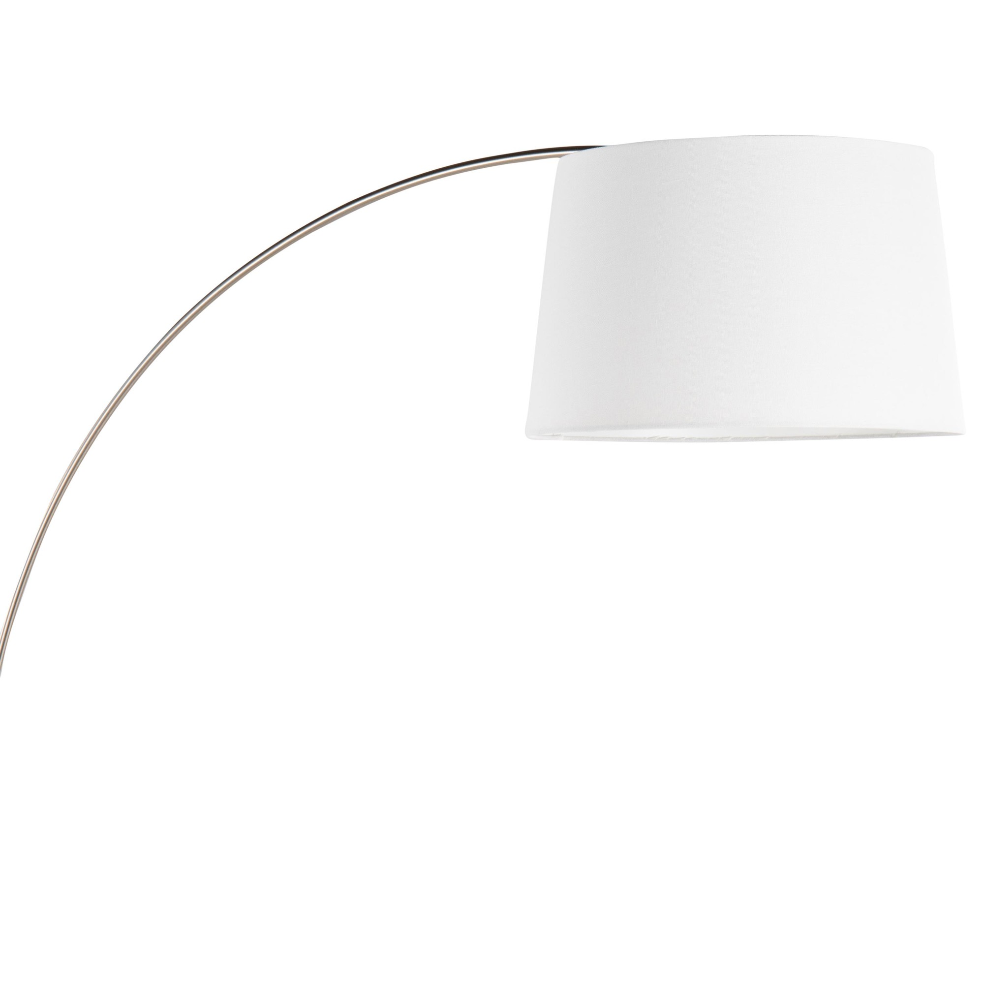 March Contemporary Floor Lamp White Marble Nickel Linen Shade 8 March Contemporary Floor Lamp White Marble Nickel Linen Shade - Image 8