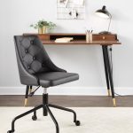 Marche Black Faux Leather Contemporary Adjustable Office Chair 11 Marche Black Faux Leather Contemporary Adjustable Office Chair