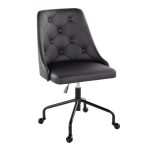 Marche Black Faux Leather Contemporary Adjustable Office Chair 12 Marche Black Faux Leather Contemporary Adjustable Office Chair