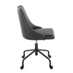 Marche Black Faux Leather Contemporary Adjustable Office Chair 13 Marche Black Faux Leather Contemporary Adjustable Office Chair