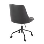 Marche Black Faux Leather Contemporary Adjustable Office Chair 14 Marche Black Faux Leather Contemporary Adjustable Office Chair