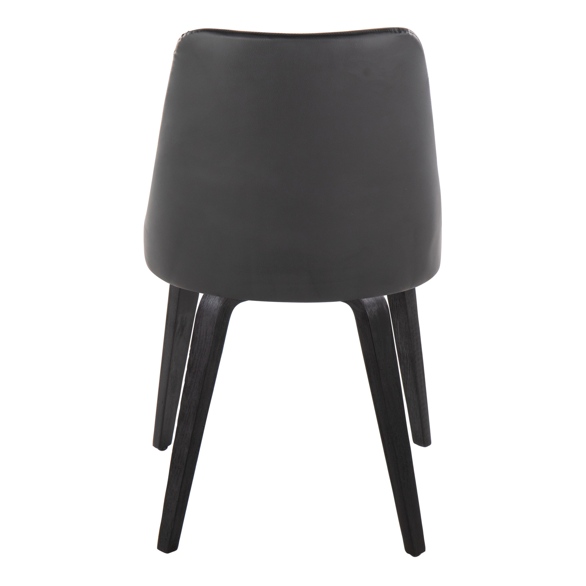 Marche Black Faux Leather Contemporary Dining Chairs (Set of 2) 6 Marche Black Faux Leather Contemporary Dining Chairs (Set of 2) - Image 6