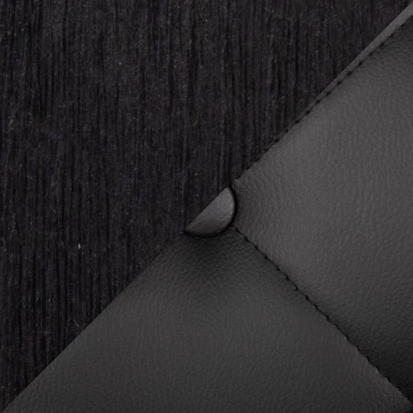 Marche Black Faux Leather Contemporary Dining Chairs Set of 2 7