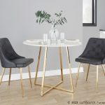Marche Black Faux Leather Gold Contemporary Dining Chairs (Set of 2) 9 Marche Black Faux Leather Gold Contemporary Dining Chairs (Set of 2)