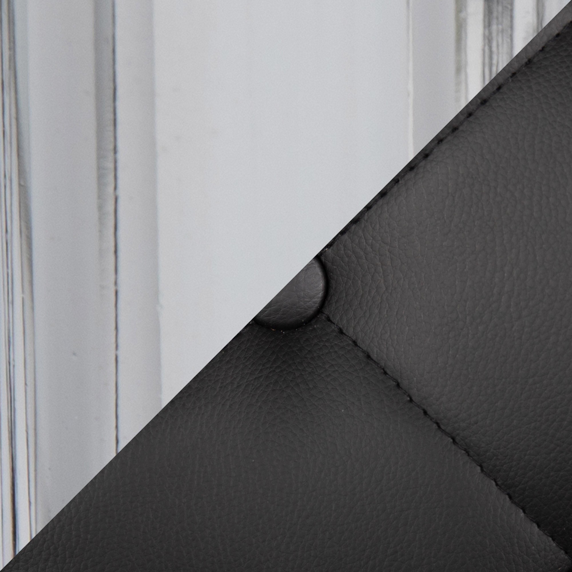 Marche Contemporary Armless Swivel Office Chair in Black Faux Leather 8 Marche Contemporary Armless Swivel Office Chair in Black Faux Leather - Image 8