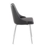 Marche Contemporary Black Faux Leather Chrome Accent Dining Chairs (Set of 2) 14 Marche Contemporary Black Faux Leather Chrome Accent Dining Chairs (Set of 2)