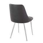 Marche Contemporary Black Faux Leather Chrome Accent Dining Chairs (Set of 2) 15 Marche Contemporary Black Faux Leather Chrome Accent Dining Chairs (Set of 2)