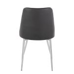 Marche Contemporary Black Faux Leather Chrome Accent Dining Chairs (Set of 2) 16 Marche Contemporary Black Faux Leather Chrome Accent Dining Chairs (Set of 2)