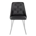 Marche Contemporary Black Faux Leather Chrome Accent Dining Chairs (Set of 2) 17 Marche Contemporary Black Faux Leather Chrome Accent Dining Chairs (Set of 2)