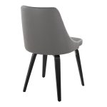 Marche Contemporary Black Wood Grey Faux Leather Dining Chairs (Set of 2) 13 Marche Contemporary Black Wood Grey Faux Leather Dining Chairs (Set of 2)