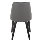 Marche Contemporary Black Wood Grey Faux Leather Dining Chairs (Set of 2) 14 Marche Contemporary Black Wood Grey Faux Leather Dining Chairs (Set of 2)