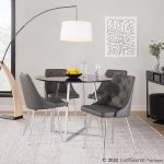 Marche Contemporary Chrome and Grey Faux Leather Dining Chairs (Set of 2) 11 Marche Contemporary Chrome and Grey Faux Leather Dining Chairs (Set of 2)
