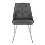 Marche Contemporary Chrome and Grey Faux Leather Dining Chairs (Set of 2) 17 Marche Contemporary Chrome and Grey Faux Leather Dining Chairs (Set of 2)