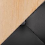 Marche Contemporary Natural Wood Black Faux Leather Dining Chairs (Set of 2)