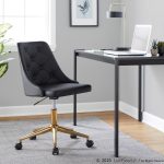 Marche Contemporary Swivel Office Chair in Black and Gold 10 Marche Contemporary Swivel Office Chair in Black and Gold
