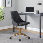 Marche Contemporary Swivel Office Chair in Black and Gold 9 Marche Contemporary Swivel Office Chair in Black and Gold