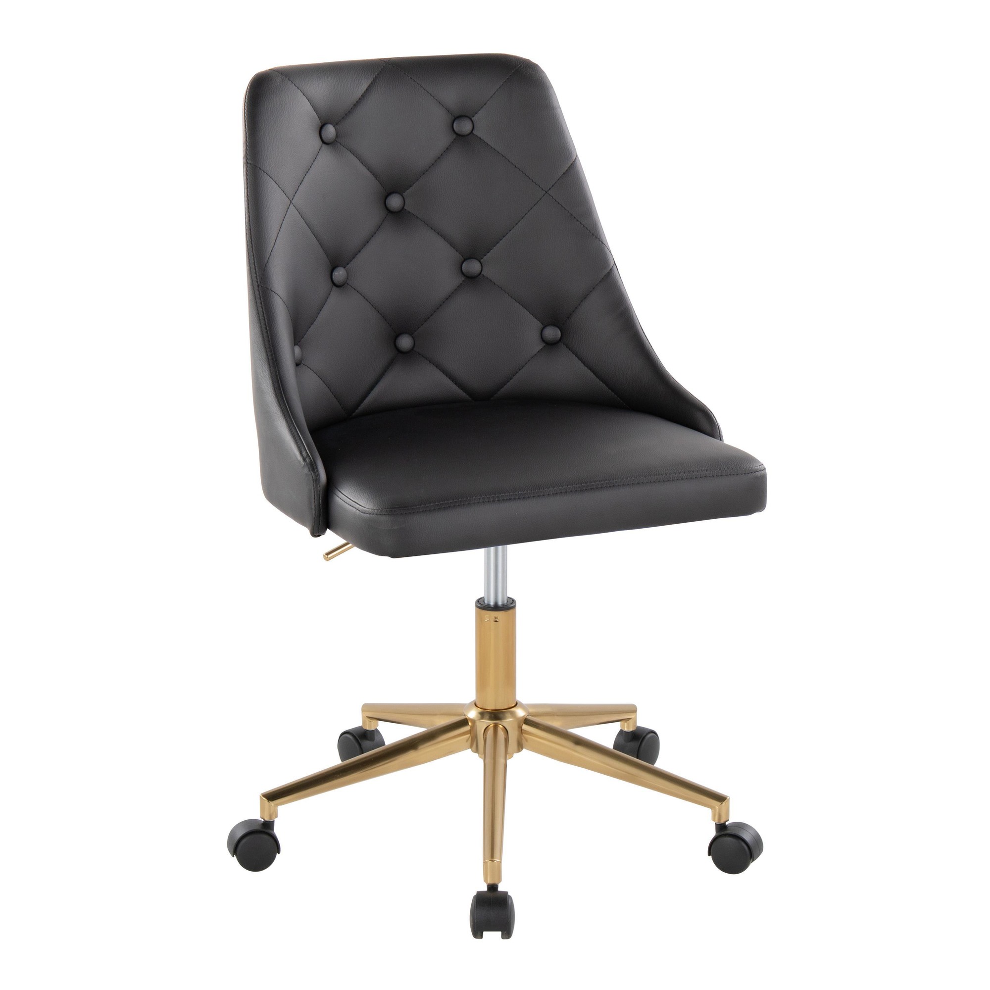 Marche Contemporary Swivel Office Chair in Black and Gold 3 Marche Contemporary Swivel Office Chair in Black and Gold - Image 3