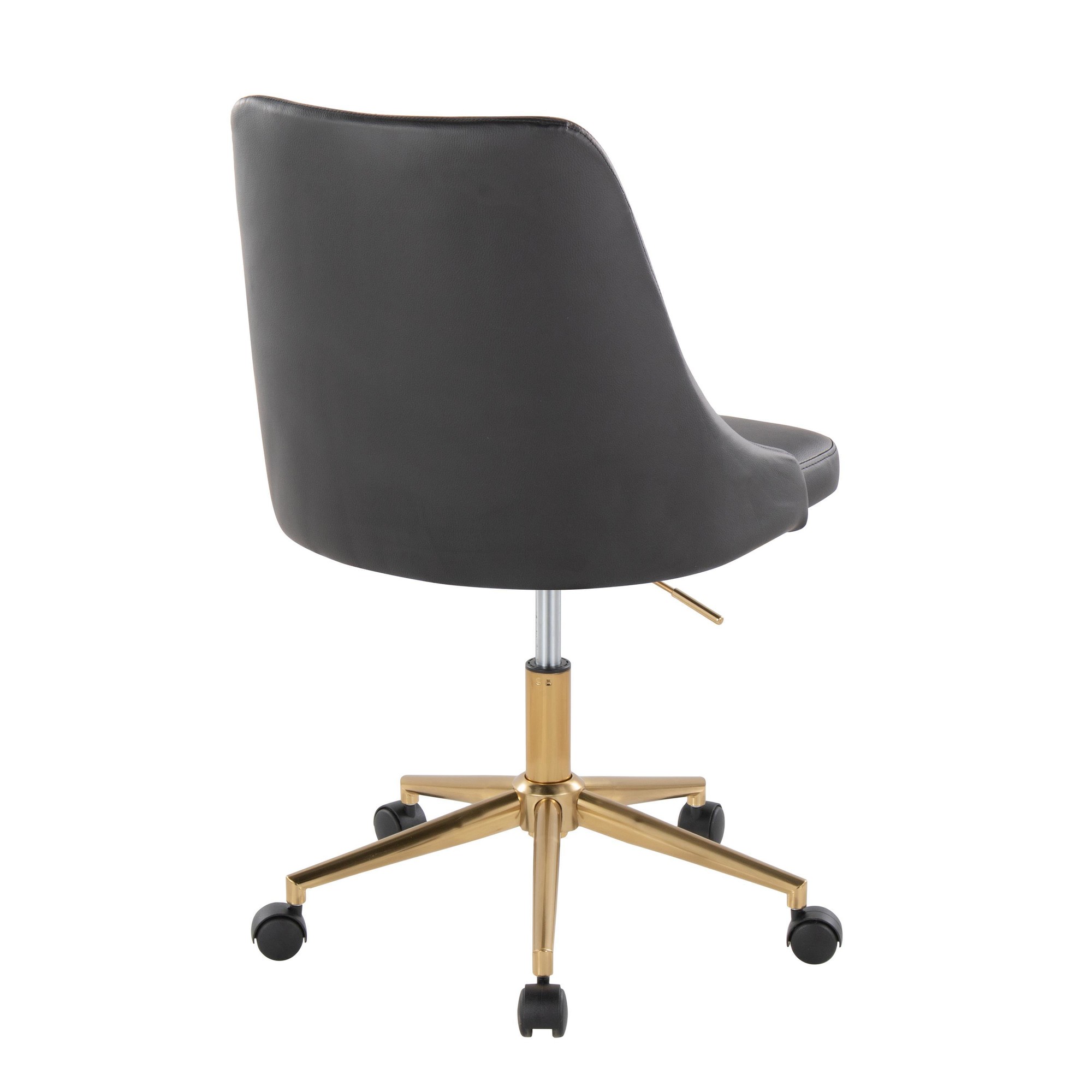 Marche Contemporary Swivel Office Chair in Black and Gold 5 Marche Contemporary Swivel Office Chair in Black and Gold - Image 5