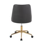 Marche Contemporary Swivel Office Chair in Black and Gold 14 Marche Contemporary Swivel Office Chair in Black and Gold