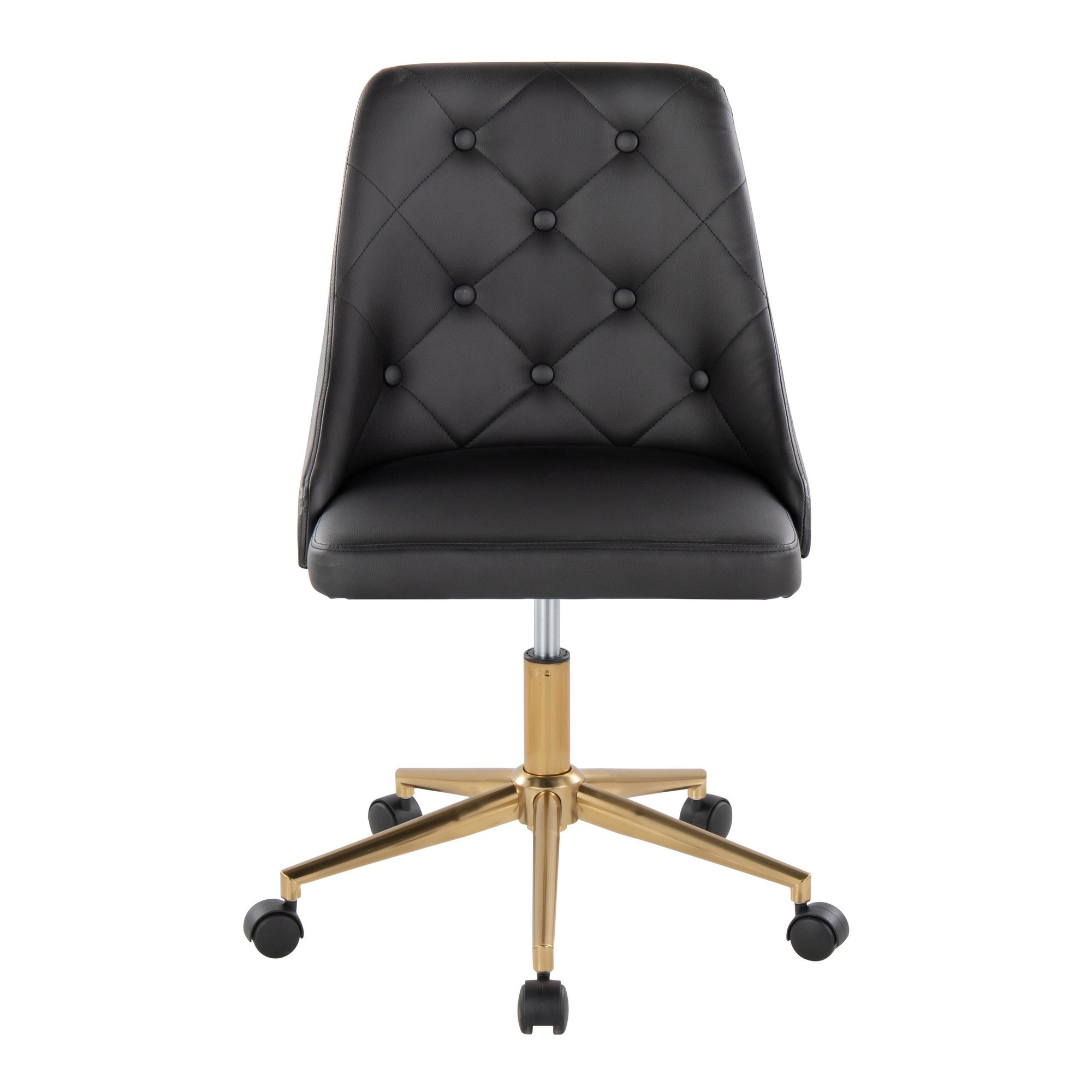 Marche Contemporary Swivel Office Chair in Black and Gold 7 Marche Contemporary Swivel Office Chair in Black and Gold - Image 7