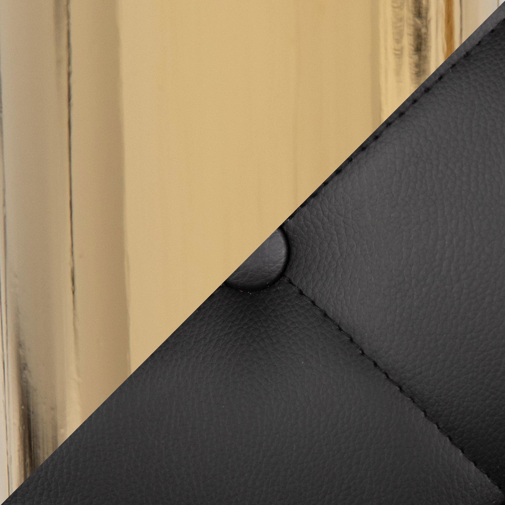 Marche Contemporary Swivel Office Chair in Black and Gold 8 Marche Contemporary Swivel Office Chair in Black and Gold - Image 8