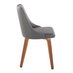 Marche Contemporary Walnut Grey Faux Leather Dining Chairs (Set of 2) 12 Marche Contemporary Walnut Grey Faux Leather Dining Chairs (Set of 2)