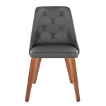 Marche Contemporary Walnut Grey Faux Leather Dining Chairs (Set of 2) 15 Marche Contemporary Walnut Grey Faux Leather Dining Chairs (Set of 2)