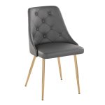 Marche Gold/Grey Contemporary Accent Dining Chairs (Set of 2) 11 Marche Gold/Grey Contemporary Accent Dining Chairs (Set of 2)