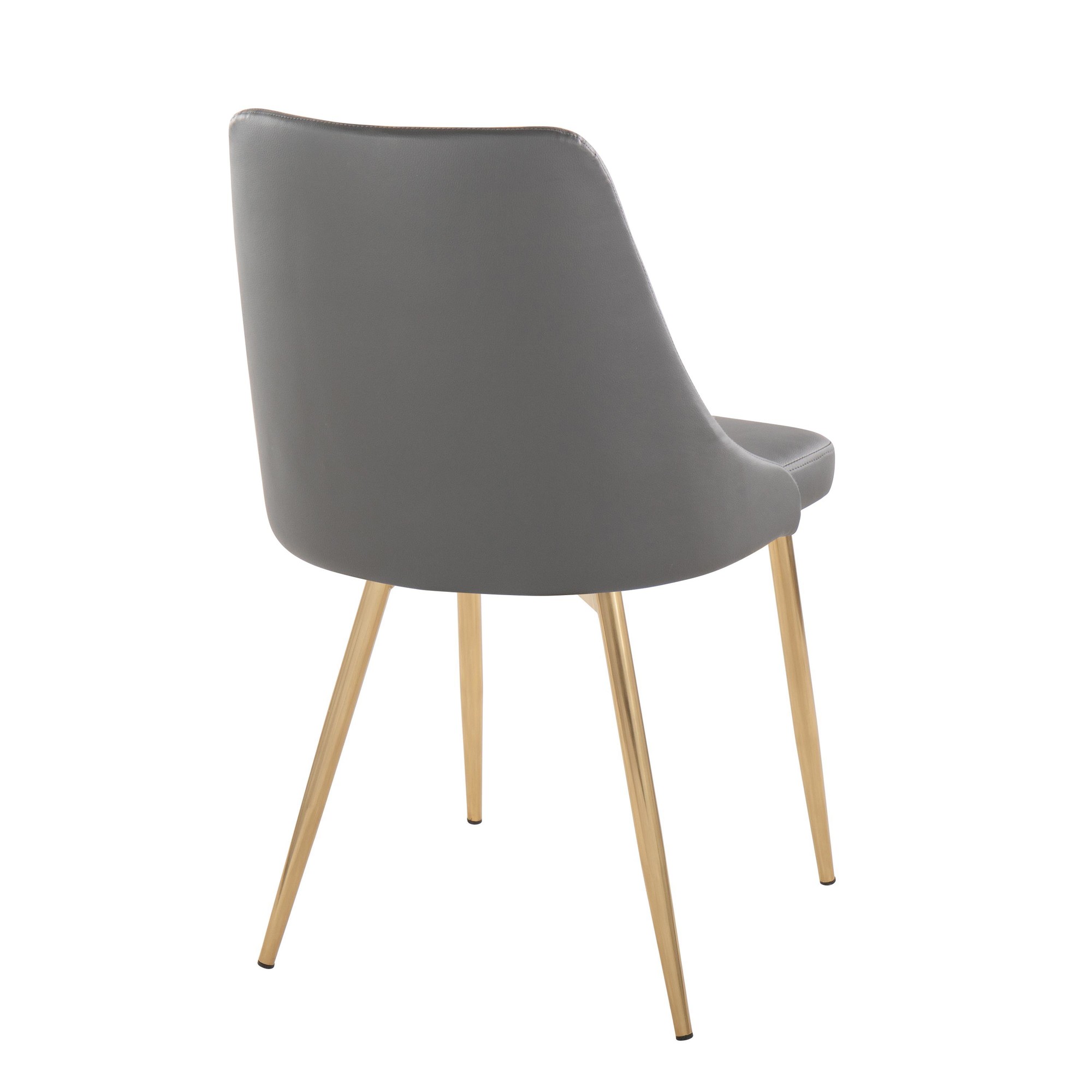 Marche Gold/Grey Contemporary Accent Dining Chairs (Set of 2) 5 Marche Gold/Grey Contemporary Accent Dining Chairs (Set of 2) - Image 5
