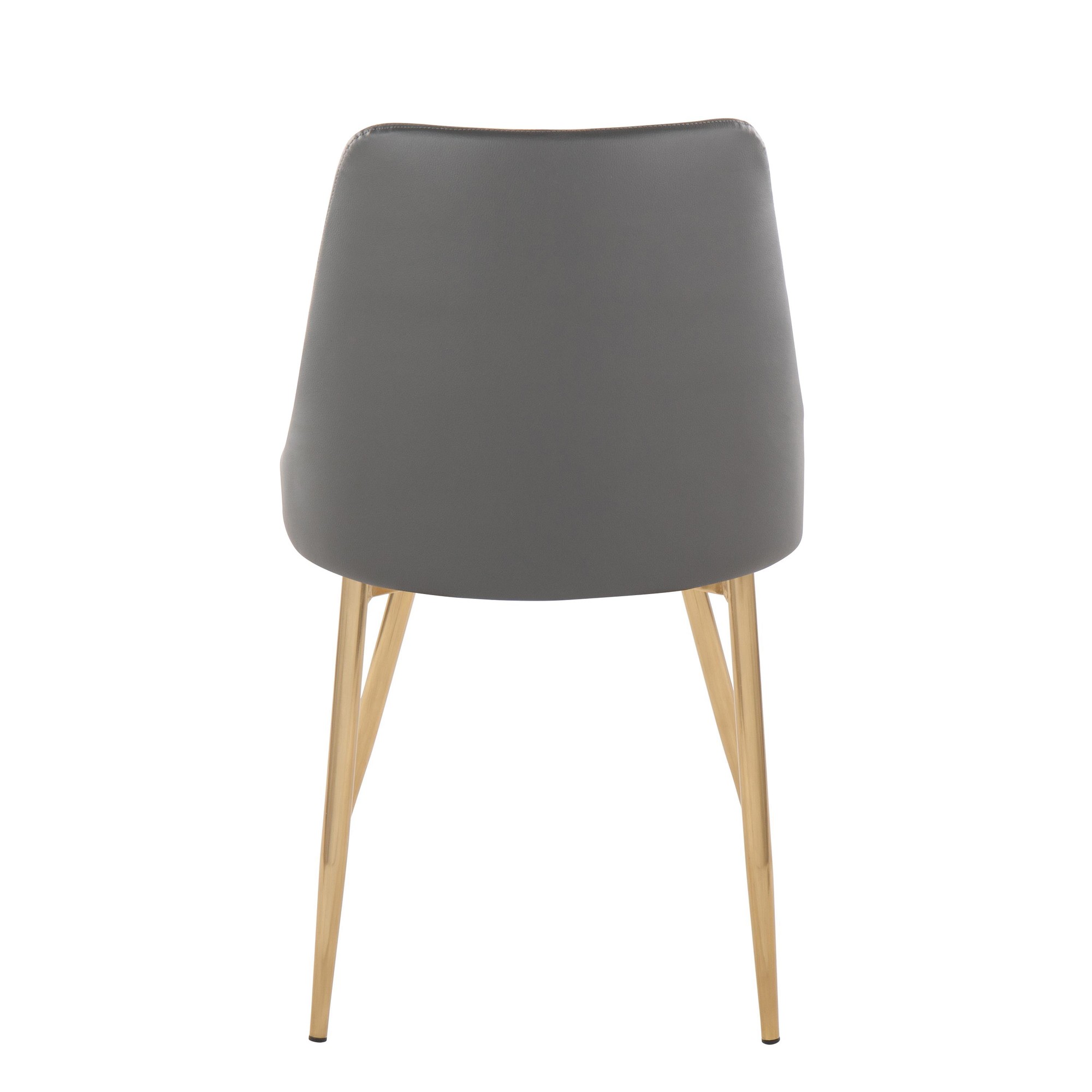 Marche Gold/Grey Contemporary Accent Dining Chairs (Set of 2) 6 Marche Gold/Grey Contemporary Accent Dining Chairs (Set of 2) - Image 6