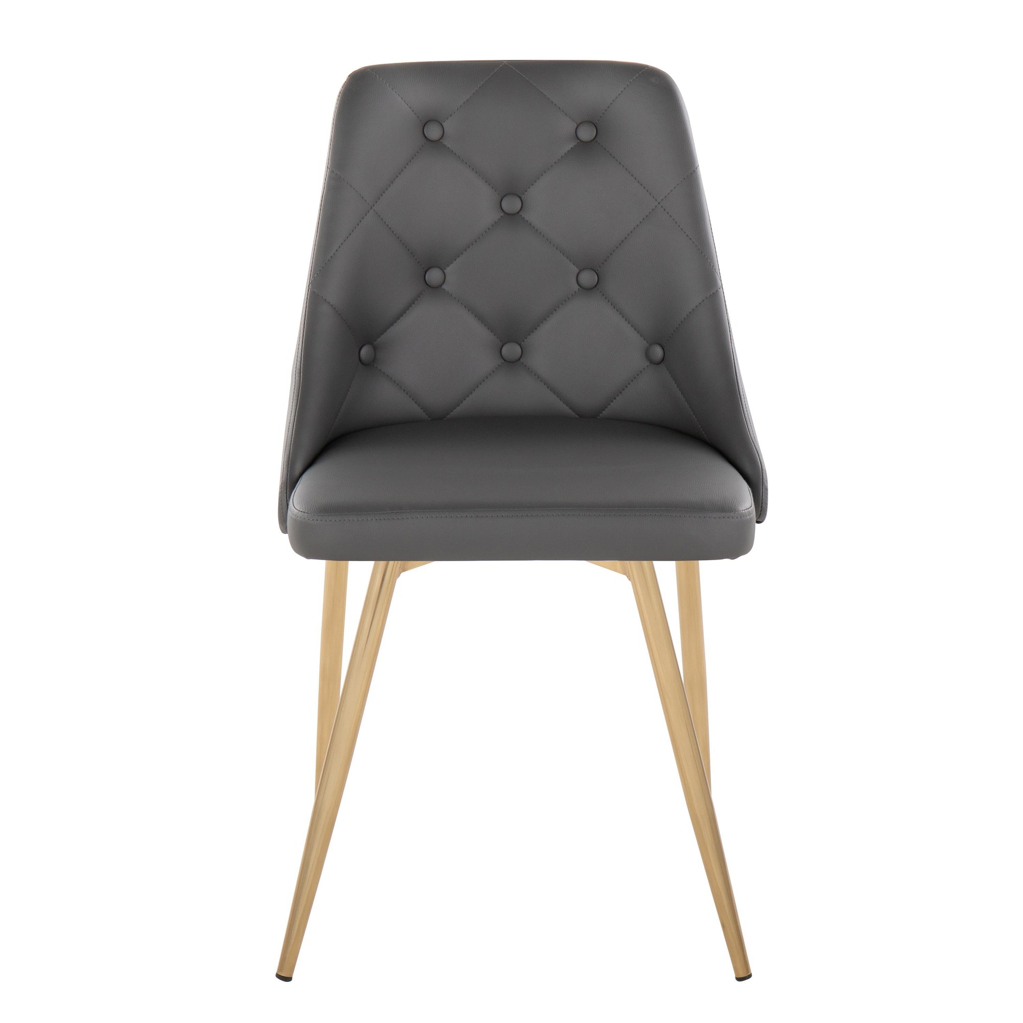 Marche Gold/Grey Contemporary Accent Dining Chairs (Set of 2) 7 Marche Gold/Grey Contemporary Accent Dining Chairs (Set of 2) - Image 7
