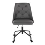 Marche Grey Faux Leather Contemporary Adjustable Office Chair 24 Marche Grey Faux Leather Contemporary Adjustable Office Chair