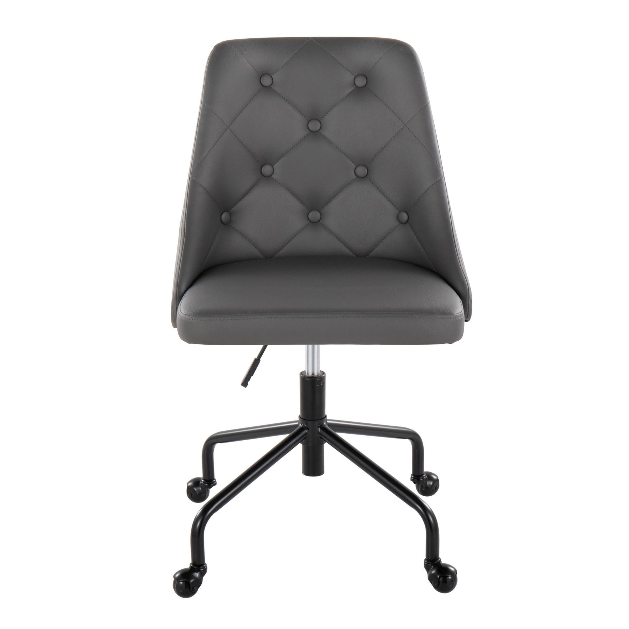 Marche Grey Faux Leather Contemporary Adjustable Office Chair 11 Marche Grey Faux Leather Contemporary Adjustable Office Chair - Image 11