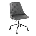 Marche Grey Faux Leather Contemporary Adjustable Office Chair 16 Marche Grey Faux Leather Contemporary Adjustable Office Chair