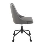 Marche Grey Faux Leather Contemporary Adjustable Office Chair 18 Marche Grey Faux Leather Contemporary Adjustable Office Chair
