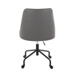 Marche Grey Faux Leather Contemporary Adjustable Office Chair 21 Marche Grey Faux Leather Contemporary Adjustable Office Chair