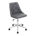 Marche Grey Faux Leather Contemporary Swivel Office Chair 12 Marche Grey Faux Leather Contemporary Swivel Office Chair