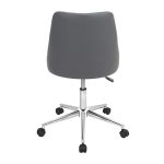 Marche Grey Faux Leather Contemporary Swivel Office Chair 15 Marche Grey Faux Leather Contemporary Swivel Office Chair