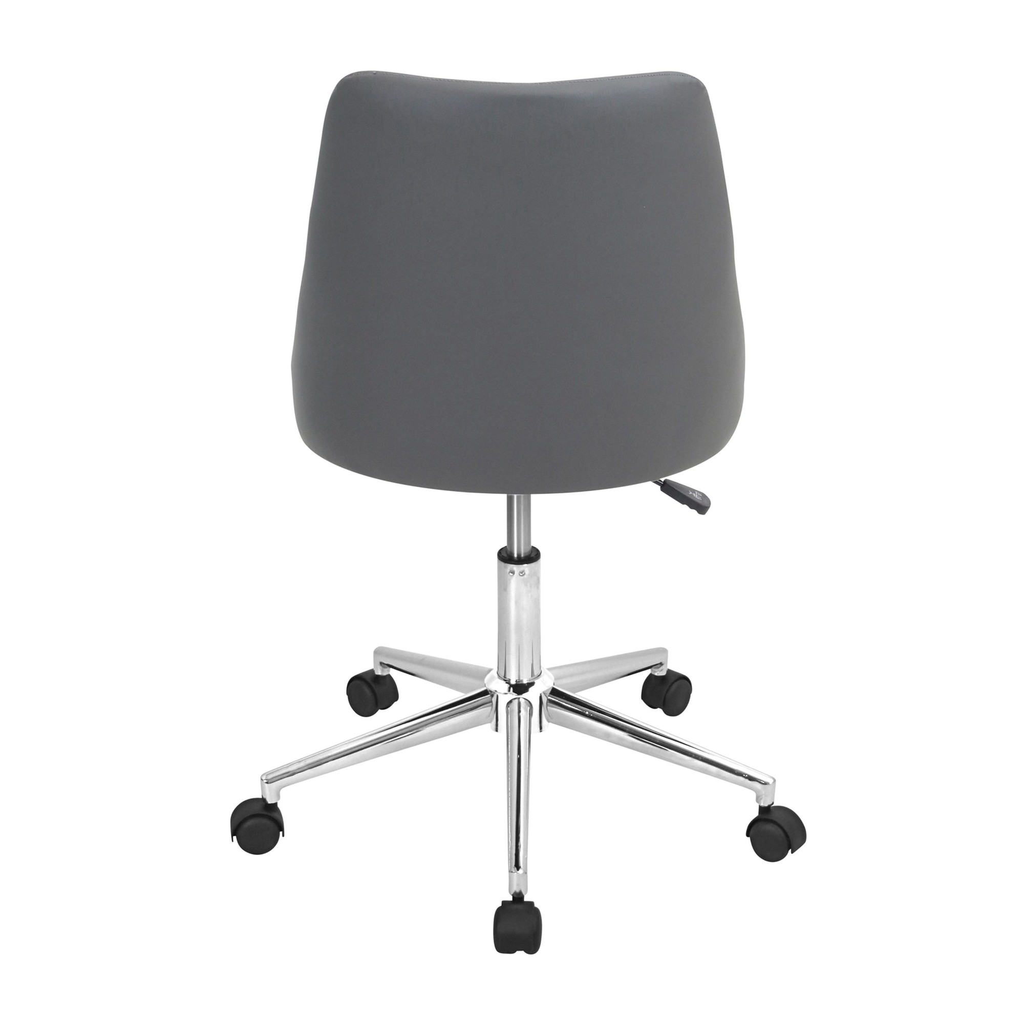 Marche Grey Faux Leather Contemporary Swivel Office Chair 6 Marche Grey Faux Leather Contemporary Swivel Office Chair - Image 6