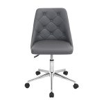 Marche Grey Faux Leather Contemporary Swivel Office Chair 16 Marche Grey Faux Leather Contemporary Swivel Office Chair